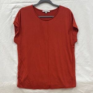 Dark rust orange shirt with Relaxed Fit